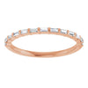 14K Rose Gold 5/8 CTW Asscher-Cut Diamond Anniversary Ring