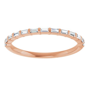 14K Rose Gold Asscher-Cut Diamond Anniversary Ring with 5/8 CTW Natural Diamonds