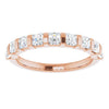 14K Rose Gold 5/8 CTW Asscher-Cut Diamond Anniversary Ring