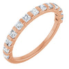 14K Rose Gold 5/8 CTW Asscher-Cut Diamond Anniversary Ring