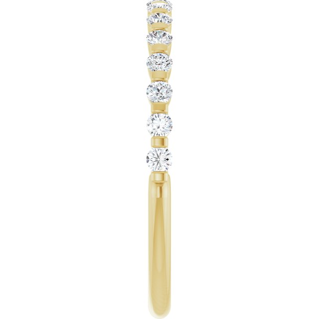 14K Rose 5/8 CTW Natural Diamond Anniversary Band