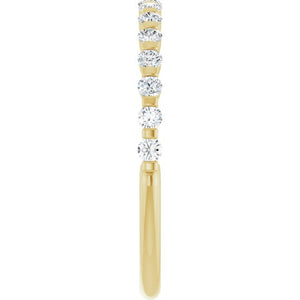 14K Rose Gold Asscher-Cut Diamond Anniversary Ring with 5/8 CTW Natural Diamonds