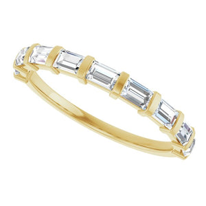 14K Rose Gold Asscher-Cut Diamond Anniversary Ring with 5/8 CTW Natural Diamonds