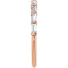 14K Rose Gold 5/8 CTW Asscher-Cut Diamond Anniversary Ring