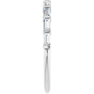 14K Rose Gold Asscher-Cut Diamond Anniversary Ring with 5/8 CTW Natural Diamonds