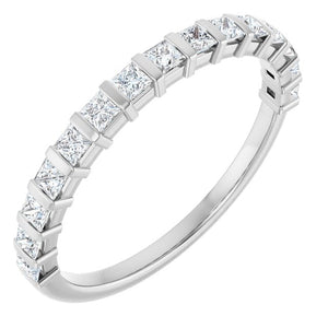 14K Rose Gold Asscher-Cut Diamond Anniversary Ring with 5/8 CTW Natural Diamonds
