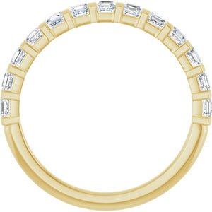 14K Rose Gold Asscher-Cut Diamond Anniversary Ring with 5/8 CTW Natural Diamonds