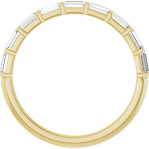 14K Rose Gold Asscher-Cut Diamond Anniversary Ring with 5/8 CTW Natural Diamonds