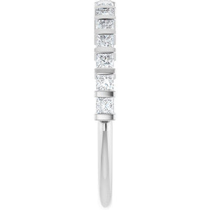 14K Rose Gold Asscher-Cut Diamond Anniversary Ring with 5/8 CTW Natural Diamonds