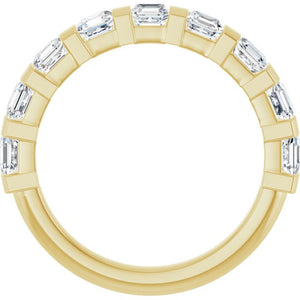 14K Rose Gold Asscher-Cut Diamond Anniversary Ring with 5/8 CTW Natural Diamonds