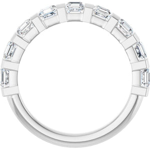 14K Rose Gold Asscher-Cut Diamond Anniversary Ring with 5/8 CTW Natural Diamonds