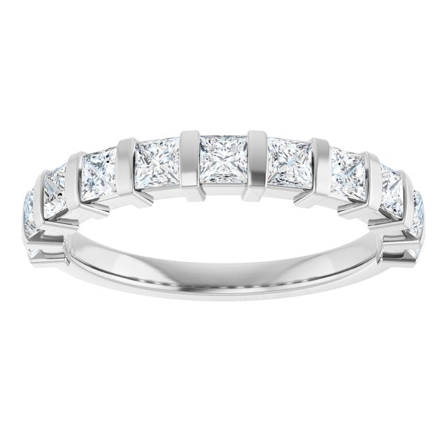 14K Rose 5/8 CTW Natural Diamond Anniversary Band