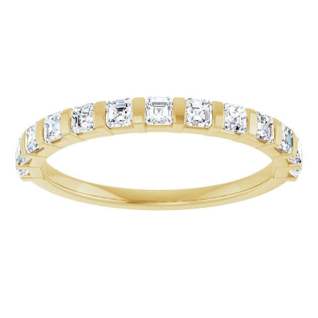 14K Rose 5/8 CTW Natural Diamond Anniversary Band