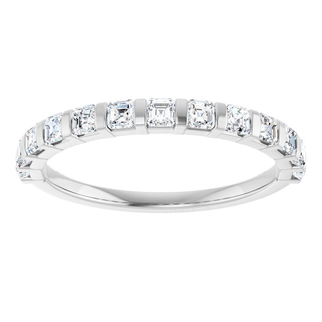 14K Rose 5/8 CTW Natural Diamond Anniversary Band