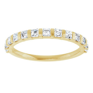 14K Rose Gold Asscher-Cut Diamond Anniversary Ring with 5/8 CTW Natural Diamonds