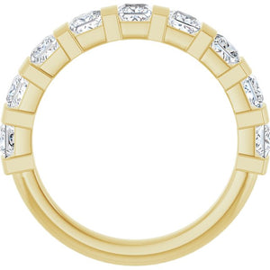 14K Rose Gold Asscher-Cut Diamond Anniversary Ring with 5/8 CTW Natural Diamonds
