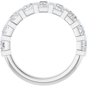 14K Rose Gold Asscher-Cut Diamond Anniversary Ring with 5/8 CTW Natural Diamonds