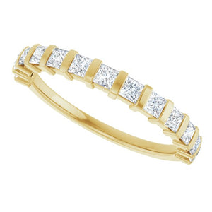 14K Rose Gold Asscher-Cut Diamond Anniversary Ring with 5/8 CTW Natural Diamonds