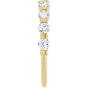 14K Rose Gold Asscher-Cut Diamond Anniversary Ring with 5/8 CTW Natural Diamonds