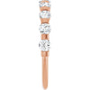 14K Rose Gold 5/8 CTW Asscher-Cut Diamond Anniversary Ring