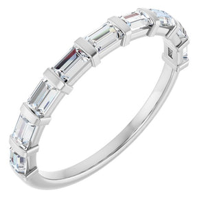 14K Rose Gold Asscher-Cut Diamond Anniversary Ring with 5/8 CTW Natural Diamonds