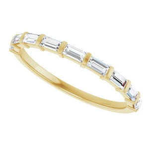 14K Rose Gold Asscher-Cut Diamond Anniversary Ring with 5/8 CTW Natural Diamonds