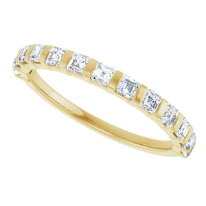 14K Rose Gold Asscher-Cut Diamond Anniversary Ring with 5/8 CTW Natural Diamonds