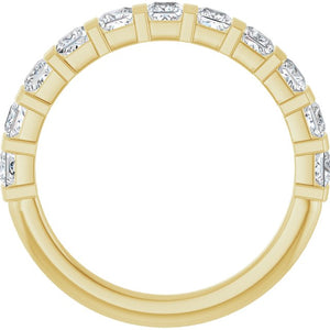 14K Rose Gold Asscher-Cut Diamond Anniversary Ring with 5/8 CTW Natural Diamonds
