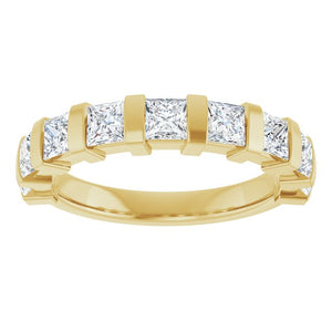 14K Rose Gold Asscher-Cut Diamond Anniversary Ring with 5/8 CTW Natural Diamonds