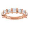 14K Rose 5/8 CTW Natural Diamond Anniversary Band