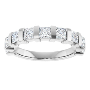 14K Rose Gold Asscher-Cut Diamond Anniversary Ring with 5/8 CTW Natural Diamonds