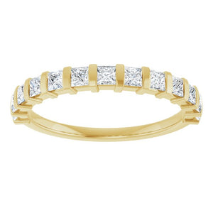 14K Rose Gold Asscher-Cut Diamond Anniversary Ring with 5/8 CTW Natural Diamonds