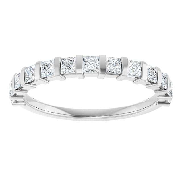 14K Rose 5/8 CTW Natural Diamond Anniversary Band