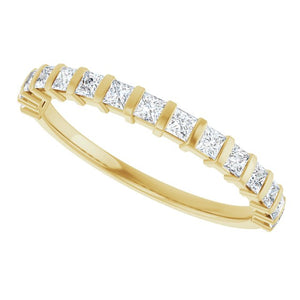 14K Rose Gold Asscher-Cut Diamond Anniversary Ring with 5/8 CTW Natural Diamonds