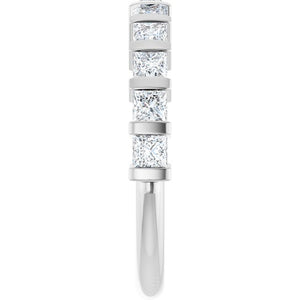 14K Rose Gold Asscher-Cut Diamond Anniversary Ring with 5/8 CTW Natural Diamonds