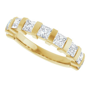 14K Rose Gold Asscher-Cut Diamond Anniversary Ring with 5/8 CTW Natural Diamonds