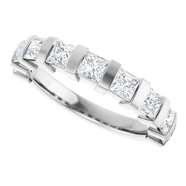 14K Rose 5/8 CTW Natural Diamond Anniversary Band