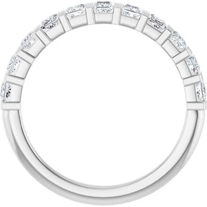 14K Rose Gold Asscher-Cut Diamond Anniversary Ring with 5/8 CTW Natural Diamonds