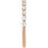 14K Rose Gold 5/8 CTW Asscher-Cut Diamond Anniversary Ring