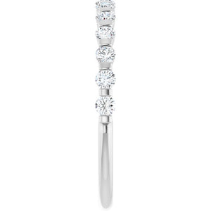 14K Rose Gold Asscher-Cut Diamond Anniversary Ring with 5/8 CTW Natural Diamonds