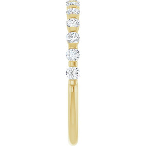 14K Rose Gold Asscher-Cut Diamond Anniversary Ring with 5/8 CTW Natural Diamonds