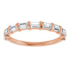 14K Rose Gold 5/8 CTW Asscher-Cut Diamond Anniversary Ring