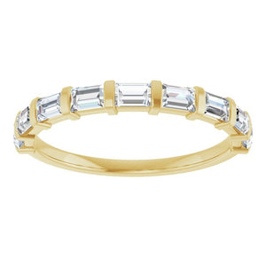14K Rose Gold Asscher-Cut Diamond Anniversary Ring with 5/8 CTW Natural Diamonds