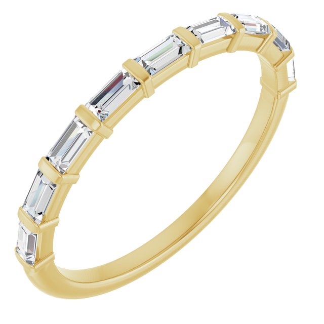 14K Rose 5/8 CTW Natural Diamond Anniversary Band