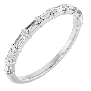 14K Rose Gold Asscher-Cut Diamond Anniversary Ring with 5/8 CTW Natural Diamonds