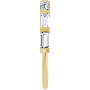 14K Rose Gold Asscher-Cut Diamond Anniversary Ring with 5/8 CTW Natural Diamonds