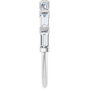 14K Rose Gold Asscher-Cut Diamond Anniversary Ring with 5/8 CTW Natural Diamonds