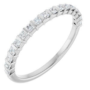 14K Rose Gold Asscher-Cut Diamond Anniversary Ring with 5/8 CTW Natural Diamonds