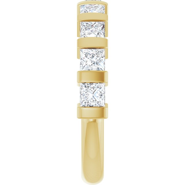 14K Rose Gold 5/8 CTW Asscher-Cut Diamond Anniversary Ring