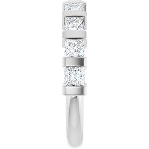 14K Rose Gold Asscher-Cut Diamond Anniversary Ring with 5/8 CTW Natural Diamonds
